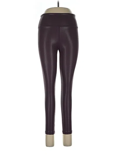 Pre-owned Zyia Active Leggings In Burgundy