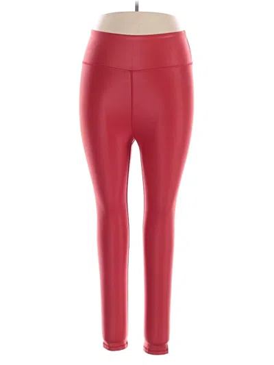 Pre-owned Zyia Active Leggings In Red