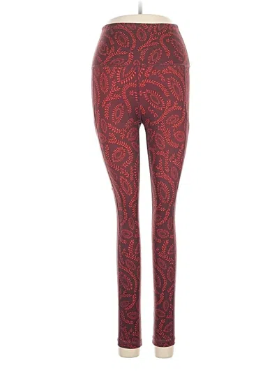 Pre-owned Zyia Active Leggings In Red