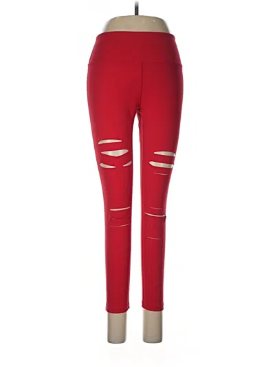 Pre-owned Zyia Active Leggings In Red
