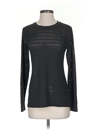 Pre-owned Zyia Active Long Sleeve T-shirt In Black