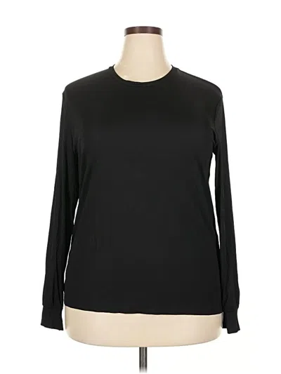 Pre-owned Zyia Active Long Sleeve T-shirt In Black