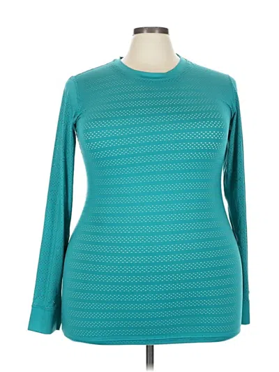 Pre-owned Zyia Active Long Sleeve T-shirt In Blue