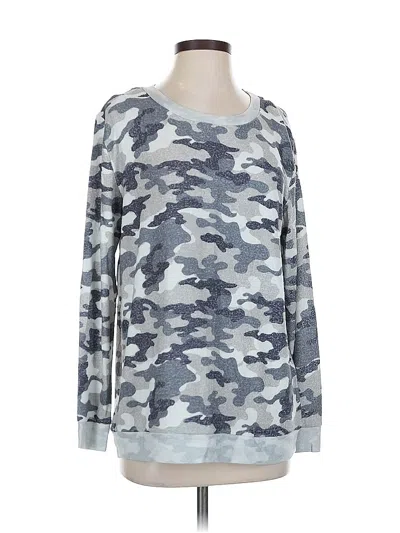 Pre-owned Zyia Active Long Sleeve T-shirt In Gray