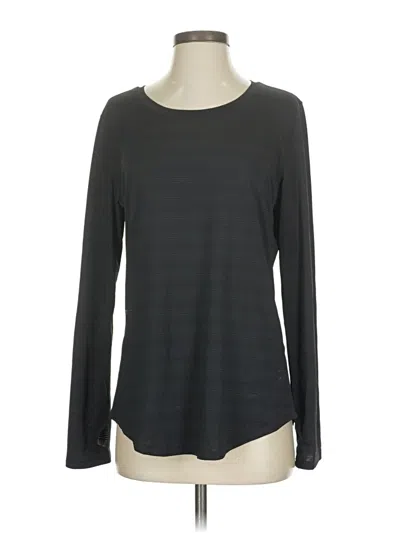 Pre-owned Zyia Active Long Sleeve T-shirt In Gray