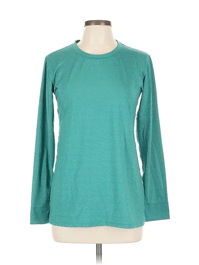 Pre-owned Zyia Active Long Sleeve T-shirt In Green