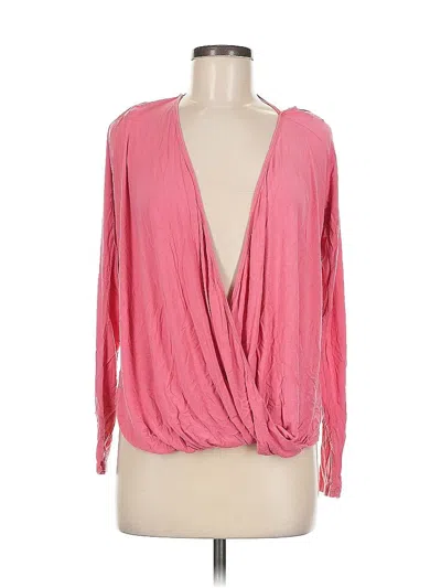 Pre-owned Zyia Active Long Sleeve T-shirt In Pink