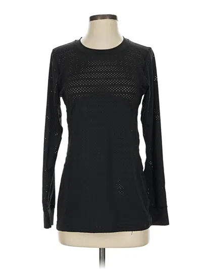 Pre-owned Zyia Active Long Sleeve T-shirt In Black