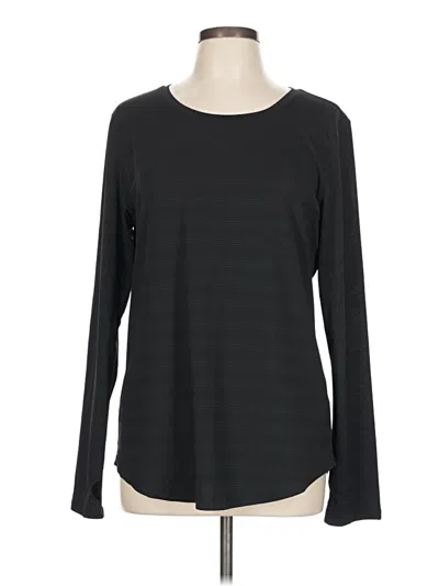 Pre-owned Zyia Active Long Sleeve T-shirt In Black