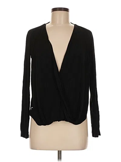 Pre-owned Zyia Active Long Sleeve T-shirt In Black