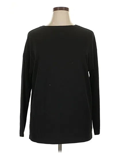 Pre-owned Zyia Active Long Sleeve T-shirt In Black