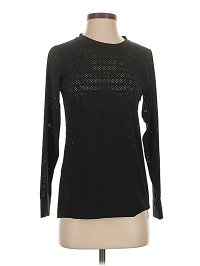 Pre-owned Zyia Active Long Sleeve T-shirt In Black