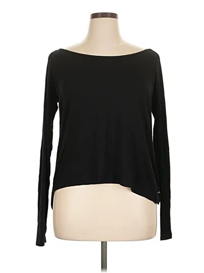 Pre-owned Zyia Active Long Sleeve T-shirt In Black