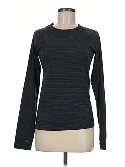 Pre-owned Zyia Active Long Sleeve T-shirt In Black