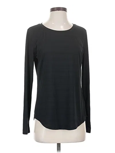 Pre-owned Zyia Active Long Sleeve T-shirt In Black