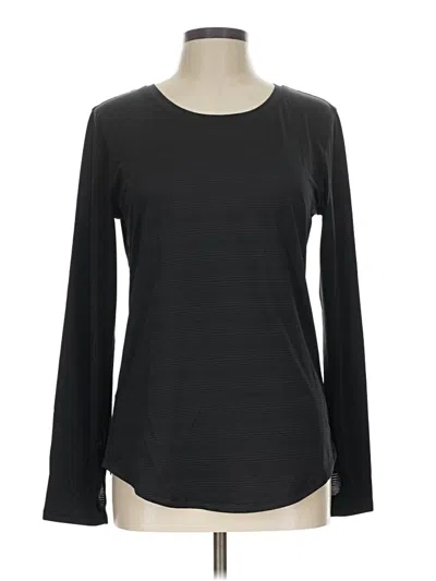 Pre-owned Zyia Active Long Sleeve T-shirt In Black