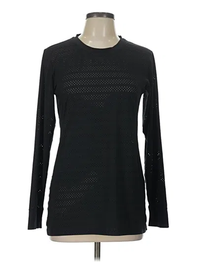 Pre-owned Zyia Active Long Sleeve T-shirt In Black
