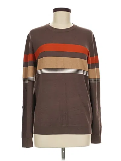 Pre-owned Zyia Active Long Sleeve T-shirt In Brown