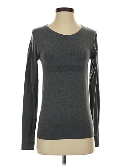Pre-owned Zyia Active Long Sleeve T-shirt In Gray