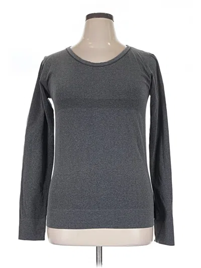 Pre-owned Zyia Active Long Sleeve T-shirt In Gray
