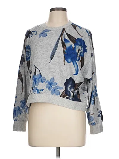 Pre-owned Zyia Active Long Sleeve T-shirt In Gray