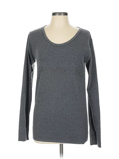 Pre-owned Zyia Active Long Sleeve T-shirt In Gray