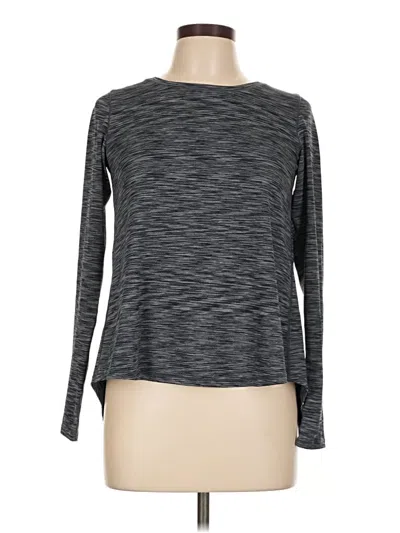 Pre-owned Zyia Active Long Sleeve T-shirt In Gray