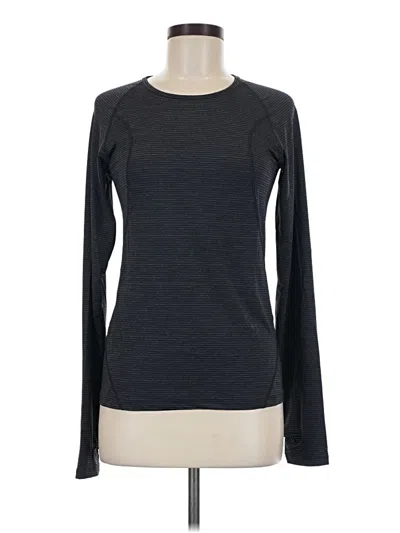 Pre-owned Zyia Active Long Sleeve T-shirt In Gray