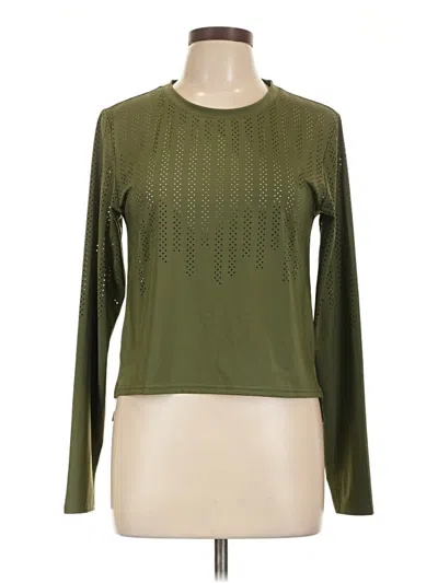 Pre-owned Zyia Active Long Sleeve T-shirt In Green