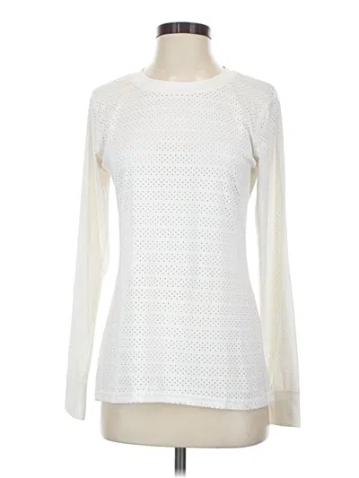 Pre-owned Zyia Active Long Sleeve T-shirt In Ivory
