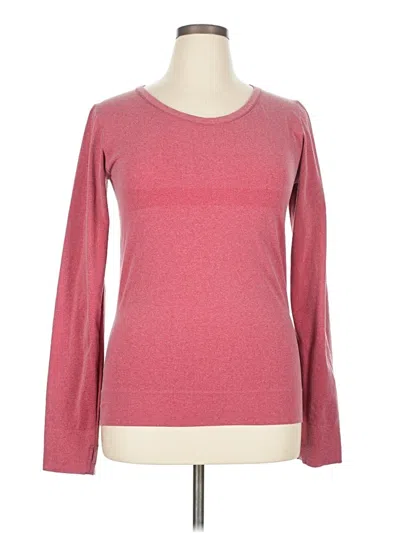 Pre-owned Zyia Active Long Sleeve T-shirt In Pink