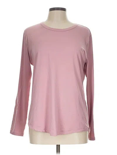 Pre-owned Zyia Active Long Sleeve T-shirt In Pink