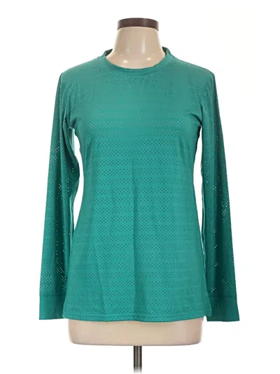 Pre-owned Zyia Active Long Sleeve T-shirt In Teal