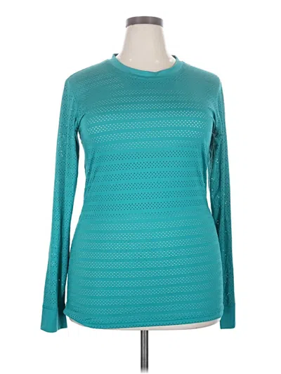 Pre-owned Zyia Active Long Sleeve T-shirt In Teal