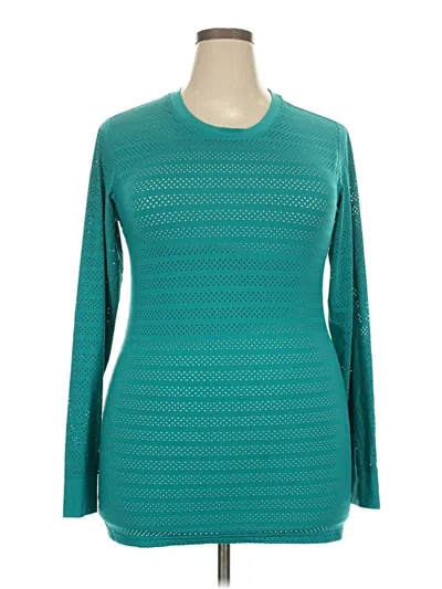 Pre-owned Zyia Active Long Sleeve T-shirt In Teal
