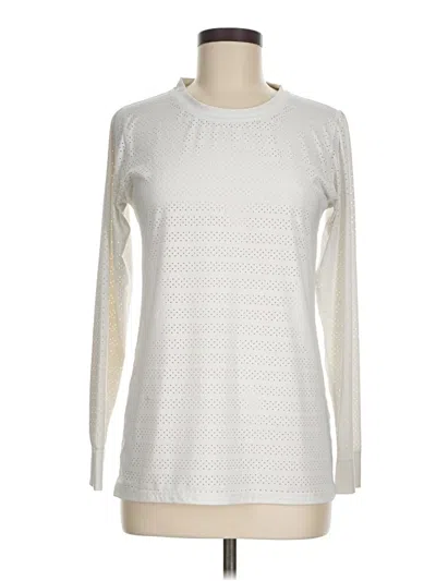 Pre-owned Zyia Active Long Sleeve T-shirt In White