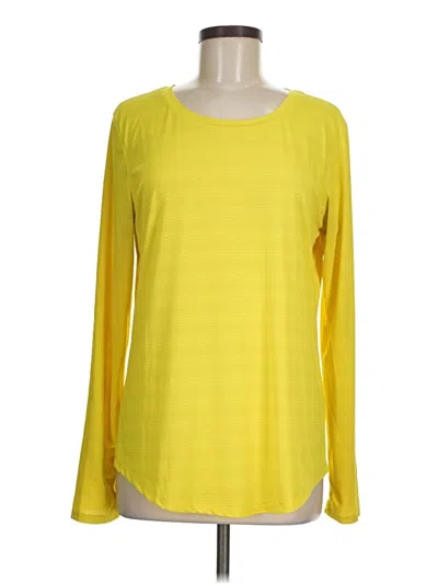 Pre-owned Zyia Active Long Sleeve T-shirt In Yellow