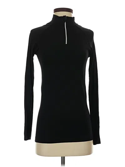 Pre-owned Zyia Active Long Sleeve Turtleneck In Black