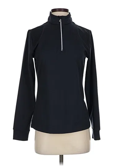 Pre-owned Zyia Active Long Sleeve Turtleneck In Black