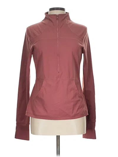 Pre-owned Zyia Active Long Sleeve Turtleneck In Burgundy