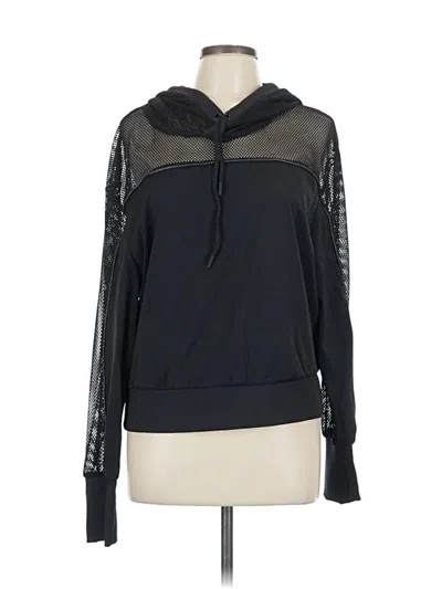 Pre-owned Zyia Active Pullover Hoodie In Black