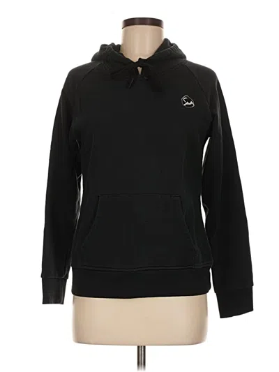 Pre-owned Zyia Active Pullover Hoodie In Black