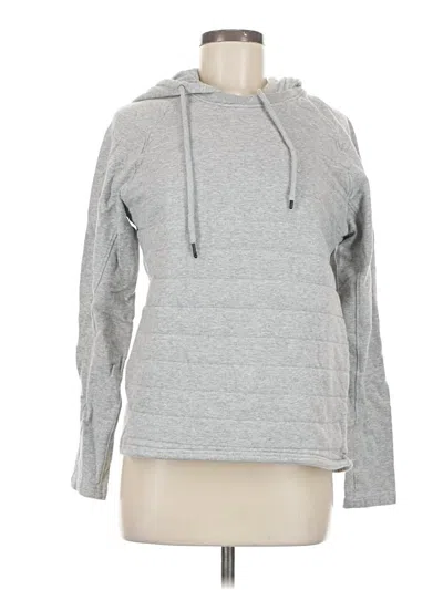 Pre-owned Zyia Active Pullover Hoodie In Gray