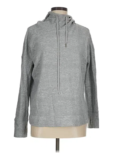 Pre-owned Zyia Active Pullover Hoodie In Gray
