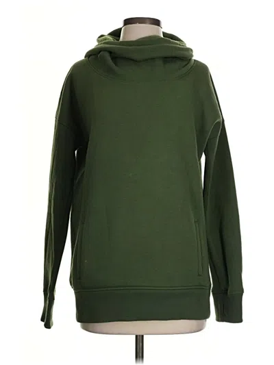 Pre-owned Zyia Active Pullover Hoodie In Green