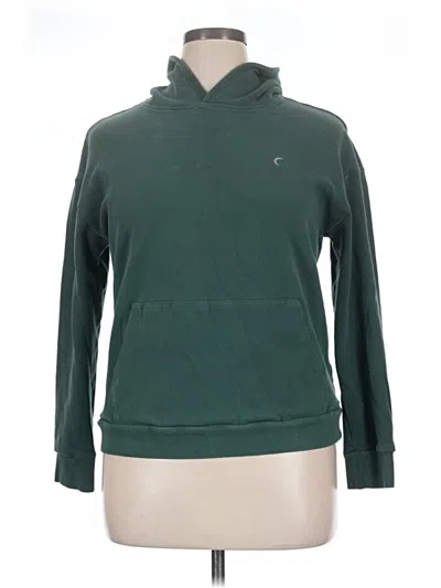 Pre-owned Zyia Active Pullover Hoodie In Green
