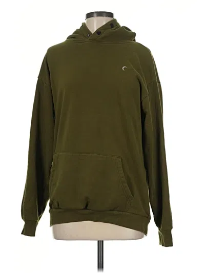 Pre-owned Zyia Active Pullover Hoodie In Green