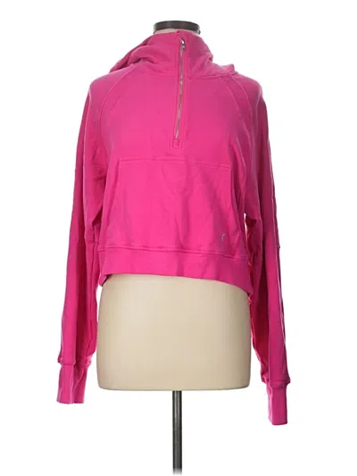 Pre-owned Zyia Active Pullover Hoodie In Pink