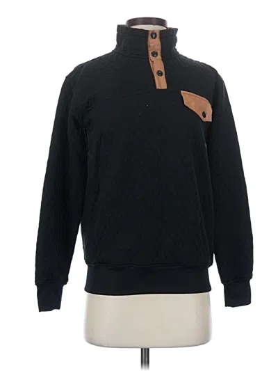 Pre-owned Zyia Active Pullover Sweater In Black