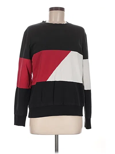 Pre-owned Zyia Active Pullover Sweater In Black